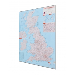 Wielka Brytania kodowa 88x120cm. Mapa do wpinania.