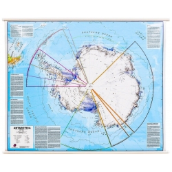 Antarktyda 126x102cm. Mapa ścienna.