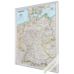 Niemcy 65x78cm. Mapa w ramie aluminiowej.