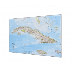 Kuba 96x62 cm. Mapa w ramie aluminiowej.