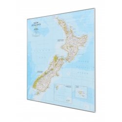 Nowa Zelandia 64x78cm. Mapa do wpinania.