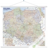 Polska administracyjno-drogowa 120x112 cm. Mapa ścienna.