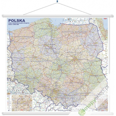 M-DR Polska Adm-drog. 1:500 tys. Jokart Mapa ścienna 144x134cm