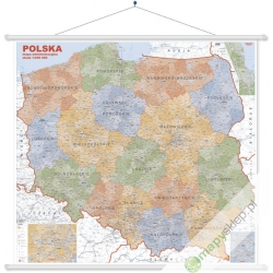 Polska Administracyjna 110x100cm. Mapa ścienna.