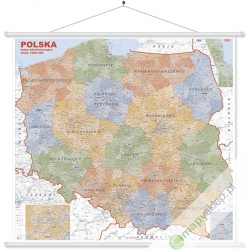 Polska Administracyjna 120x112cm. Mapa ścienna.