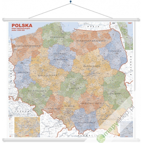 M-DR Polska Administr. 1:500 tys. Jokart Mapa ścienna