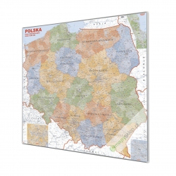 Polska  Administracyjna 144x134cm. Mapa do wpinaniax134cm