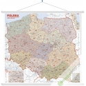 Polska Kodowa 122x112cm. Mapa ścienna.