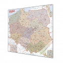 Polska Kodowa 144x134cm. Mapa w ramie aluminiowej.