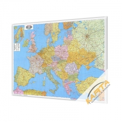 Europa Polityczno-drogowa 170x122 cm. Mapa magnetyczna.