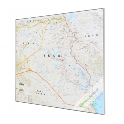 Irak 76x62 cm. Mapa w ramie aluminiowej.