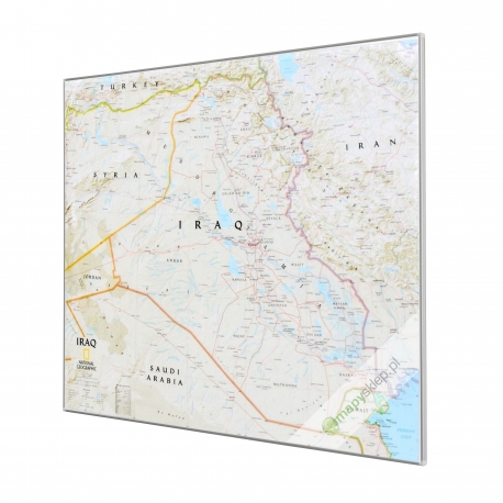 Irak 76x62 cm. Mapa w ramie aluminiowej.