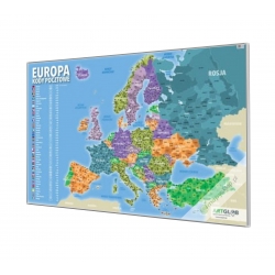 Europa kodowa 106x66cm. Mapa magnetyczna.