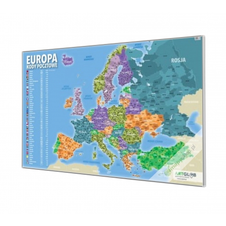 Europa kodowa 106x66cm. Mapa do wpinania.