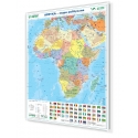 Afryka polityczna 104x138 cm. Mapa w ramie aluminiowej.
