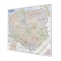 Polska administracyjno-drogowa 144x134cm. Mapa do wpinania