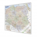 Polska administracyjno-drogowa 110x100cm. Mapa do wpinania.