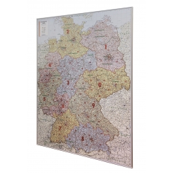 Niemcy kodowe 130x170 cm. Mapa w ramie aluminiowej.
