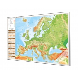 Europa fizyczna 100x70cm. Mapa do wpinania.