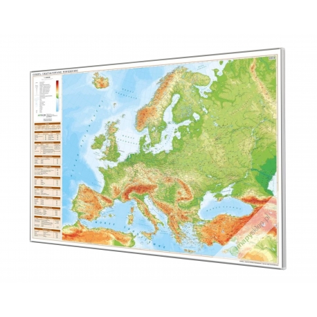 Europa fizyczna 100x70cm. Mapa do wpinania.