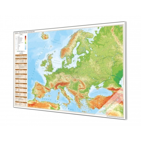 Europa fizyczna 100x70cm. Mapa magnetyczna.