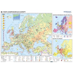 Europa gospodarcza 160x120cm. Mapa ścienna.