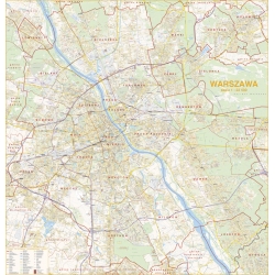 Warszawa/Plan miasta 134x138cm. Mapa ścienna.