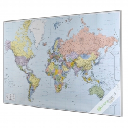 Świat polityczny -  porty 146x90cm. Mapa magnetyczna.