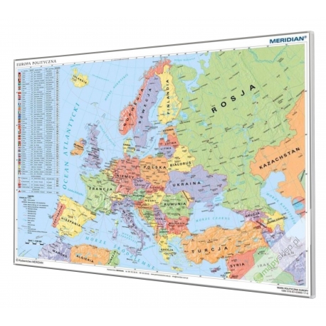 Europa polityczna 160x120cm. Mapa magnetyczna.