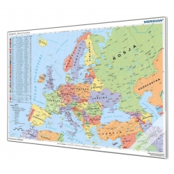 Europa polityczna 160x120cm. Mapa do wpinania.