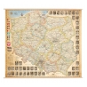 Polska administracyjno-drogowa, stylizowana 104x94cm. Mapa ścienna.