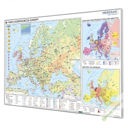 Europa gospodarcza 160x120cm. Mapa magnetyczna.