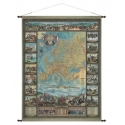 Największe bitwy Oręża Polskiego ozdobna 97x120cm. Mapa ścienna.