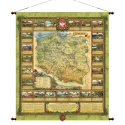 Polska przyroda - ozdobna 106x110cm. Mapa ścienna.