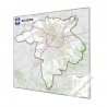 Rzeszów - plan miasta 140x142cm. Mapa w ramie aluminiowej.