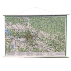 Pieniński Park Narodowy/Pieniny polskie i słowackie 104x68cm. Mapa ścienna.