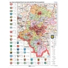 Śląskie administracyjna 160x120cm. Mapa ścienna.