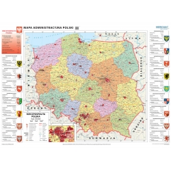 Polska administracyjna 160x120cm. Mapa ścienna.
