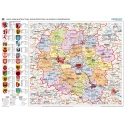 Kujawsko-Pomorskie administracyjna 160x120cm. Mapa ścienna.