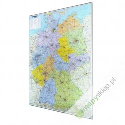 Niemcy administracyjno-drogowa 99x127cm. Mapa do wpinania.