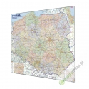 Polska administracyjno-drogowa 110x100cm. Mapa do wpinania.