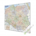 Polska Administracyjno-drogowa 120x110cm. Mapa magnetyczna.