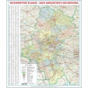 Śląskie administracyjno-drogowa 96,5x108 cm. Mapa ścienna.