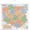 Polska Administracyjna 200x186cm. Mapa ścienna.