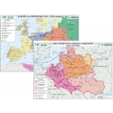 Europa na przełomie XVII i XVIII w./Rzeczpospolita Obojga Narodów 150x100cm. Mapa ścienna dwustronna.