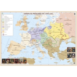Europa na przełomie XVII i XVIII w. 148x100 cm. Mapa ścienna.