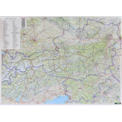 Austria Drogowa 120x90 cm. Mapa do wpinania.