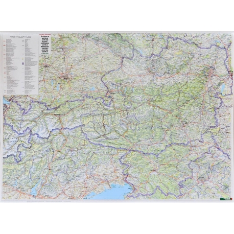 Austria Drogowa 120x90 cm. Mapa do wpinania.
