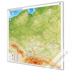 Polska fizyczna 145x140cm. Mapa magnetyczna.