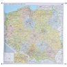 Polska kolejowa 168x140 cm. Mapa ścienna.
